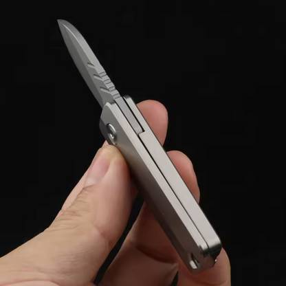 Magnetic Fidget Toy – TiSpin Blade Titanium Utility Knife with D2 Steel EDC Multi-Tool