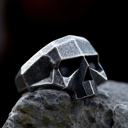 Mechanical Skull Ring – Skeleton with Dark Mech Robotic Gothic Hip Hop Biker Statement