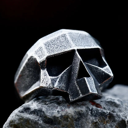 Mechanical Skull Ring – Skeleton with Dark Mech Robotic Gothic Hip Hop Biker Statement