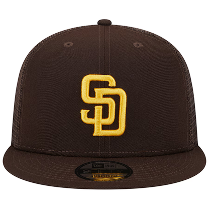 New Era San Diego Padres Team Color 9FiFTY Trucker Snapback Hat-Brown