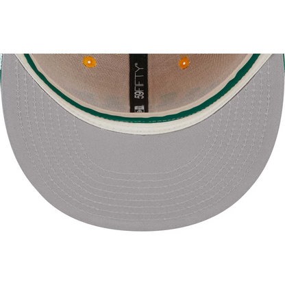 New Era Oakland Athletics Gold Retro Jersey Script 59FIFTY Fitted