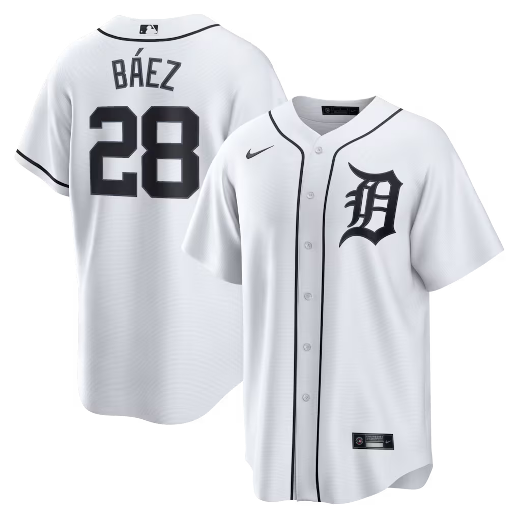 Javier B¨¢ez Detroit Tigers Home Jersey - White