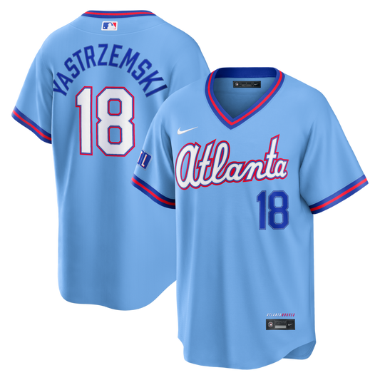 Mike Yastrzemski Atlanta Braves 2026 City Connect Stadium Jersey - Powder Blue