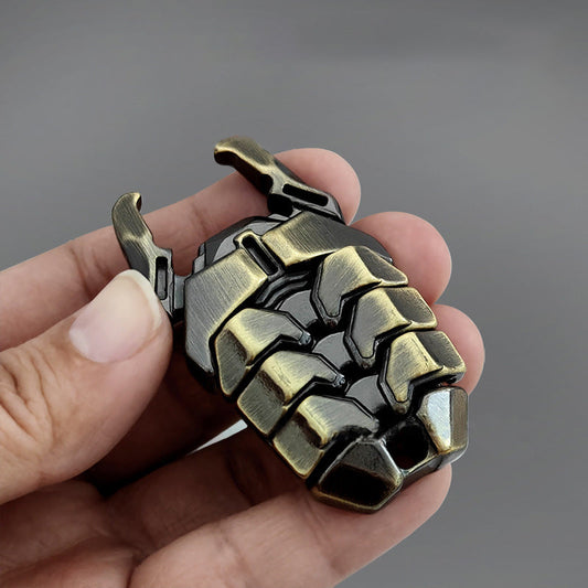Metal Fidget Coin – Alloy Mech Bug Press Push Snap Pop Sound EDC Stress Relief Desk Toy