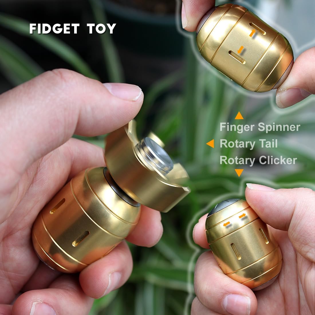 Metal Fidget Spinner – Aqua Spin 3-in-1 with Torpedo Design Detachable