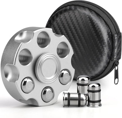 Metal Fidget Spinner – Spin Chamber Revolver with EDC Stress Relief Toy