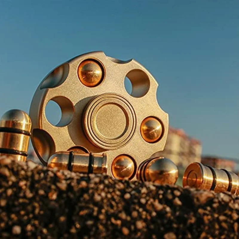 Metal Fidget Spinner – Spin Chamber Revolver with EDC Stress Relief Toy