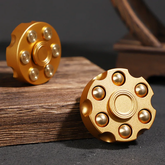 Metal Fidget Spinner – Spin Chamber Revolver with EDC Stress Relief Toy