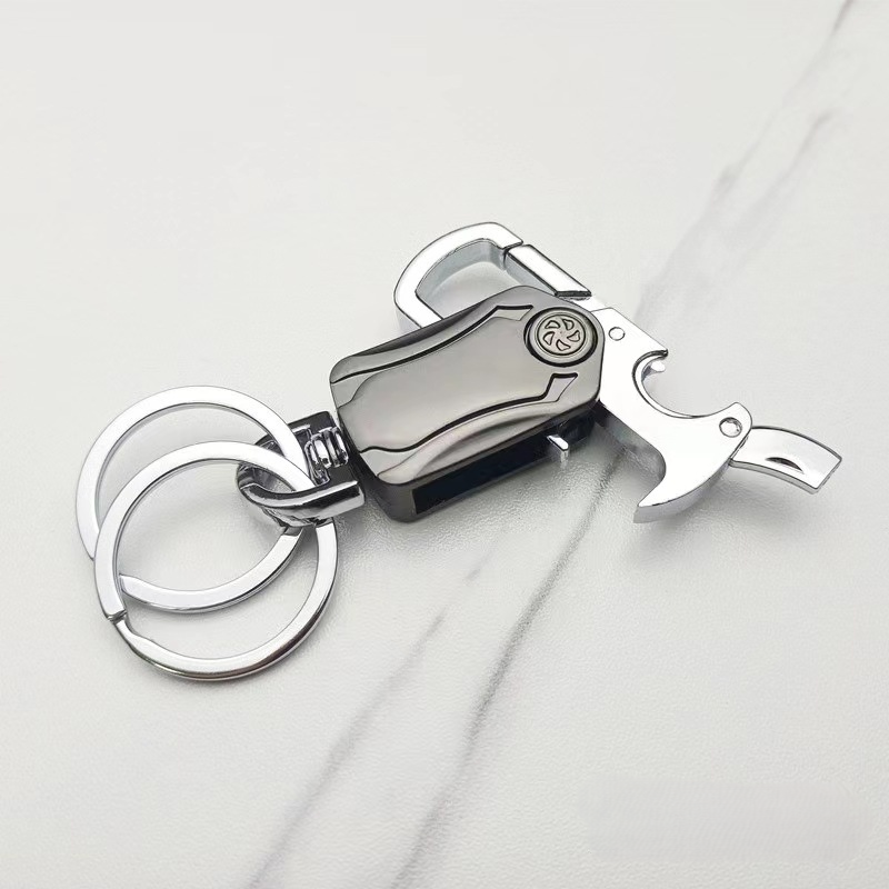 Metal Fidget Spinner – UniKey EDC Car Keychain Multi-Tool with Box Cutter, & Phone Stand