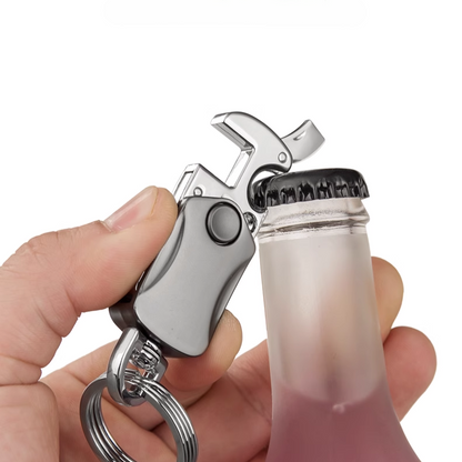 Metal Fidget Spinner – UniKey EDC Car Keychain Multi-Tool with Box Cutter, & Phone Stand