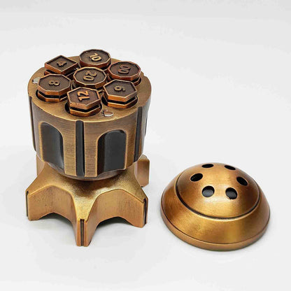 Metal Fidget Toy – RocketDice Rotating Dice Set with Zinc Alloy Bullet-Inspired EDC