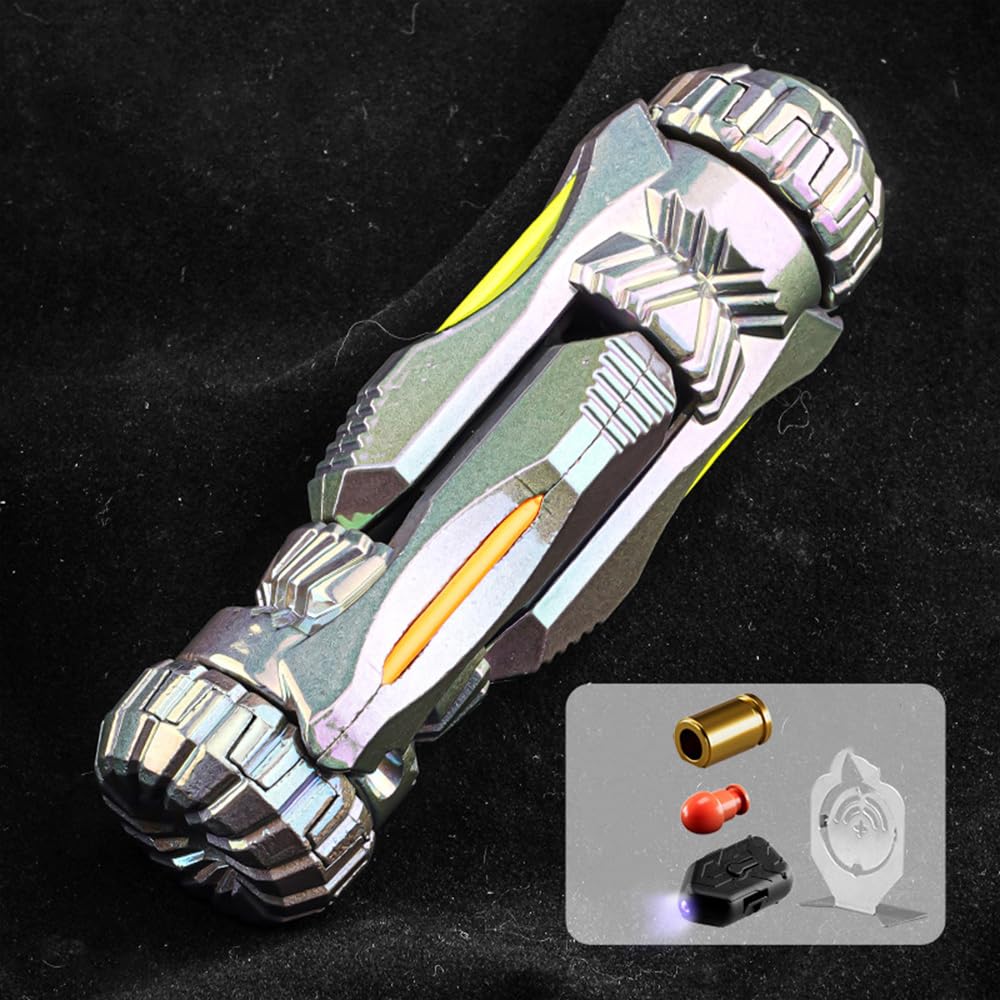 Metal Fidget Toy – Vortex Blaster Mini Alloy EDC with Shell Ejection & Glow Strip Blaster