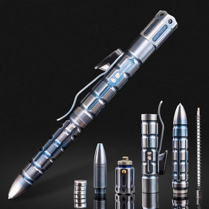 Metal Kubotan – Samurai Armor Tactical Pen Flashlight with Multi-Function EDC Tool
