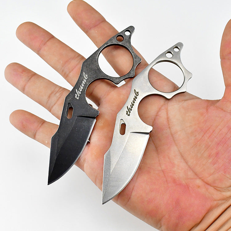Neck Knife – THUMB Mini Fixed Blade with Skeleton Design EDC with Sheath