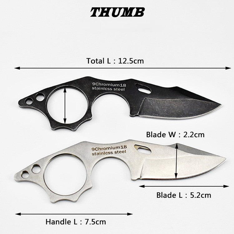 Neck Knife – THUMB Mini Fixed Blade with Skeleton Design EDC with Sheath
