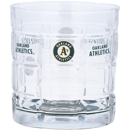 Oakland Athletics Bottom Up Squared Rocks Glass