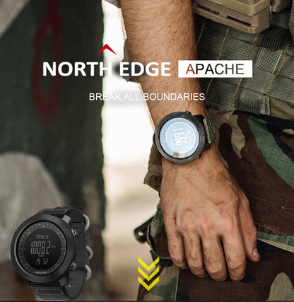 Outdoor Tactical Watch – Military 50M Waterproof Compass Altimeter Hiking Camping
