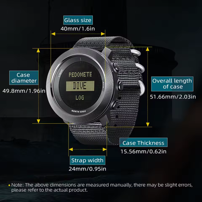 Outdoor Tactical Watch – Military 50M Waterproof Compass Altimeter Hiking Camping