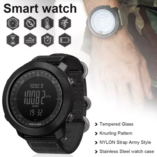 Outdoor Tactical Watch – Military 50M Waterproof Compass Altimeter Hiking Camping