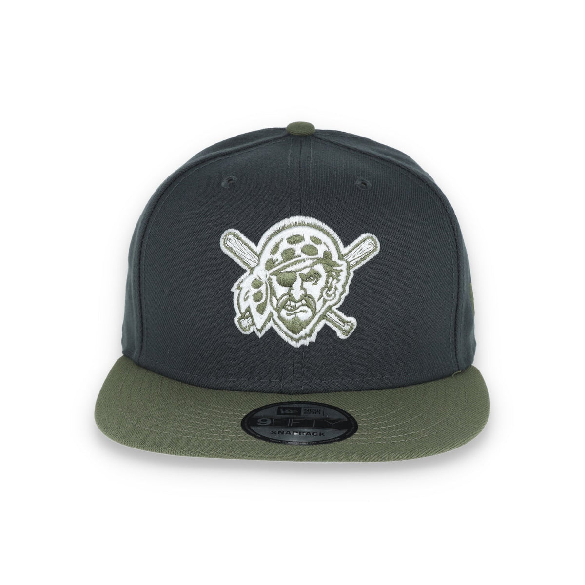 New Era Pittsburgh Pirates 2-Tone Color Pack 9FIFTY Snapback Hat - Grey/Olive