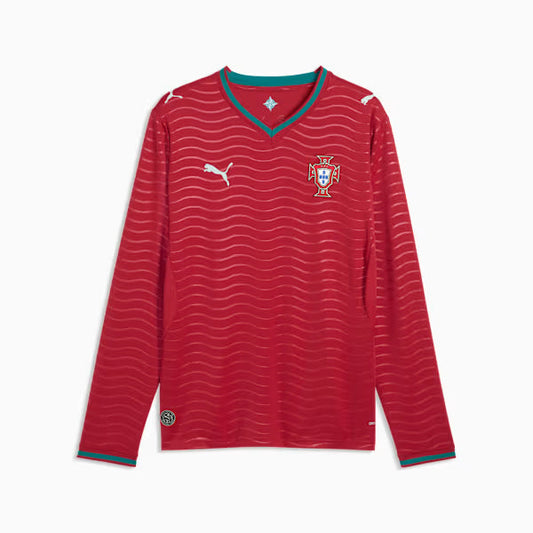 Puma Men's Portugal Long Sleeve Home Soccer Jersey 2026