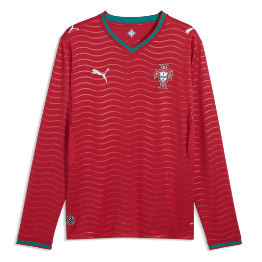 Puma 2026 Portugal Men's Stadium Home Long-Sleeve Soccer Jersey