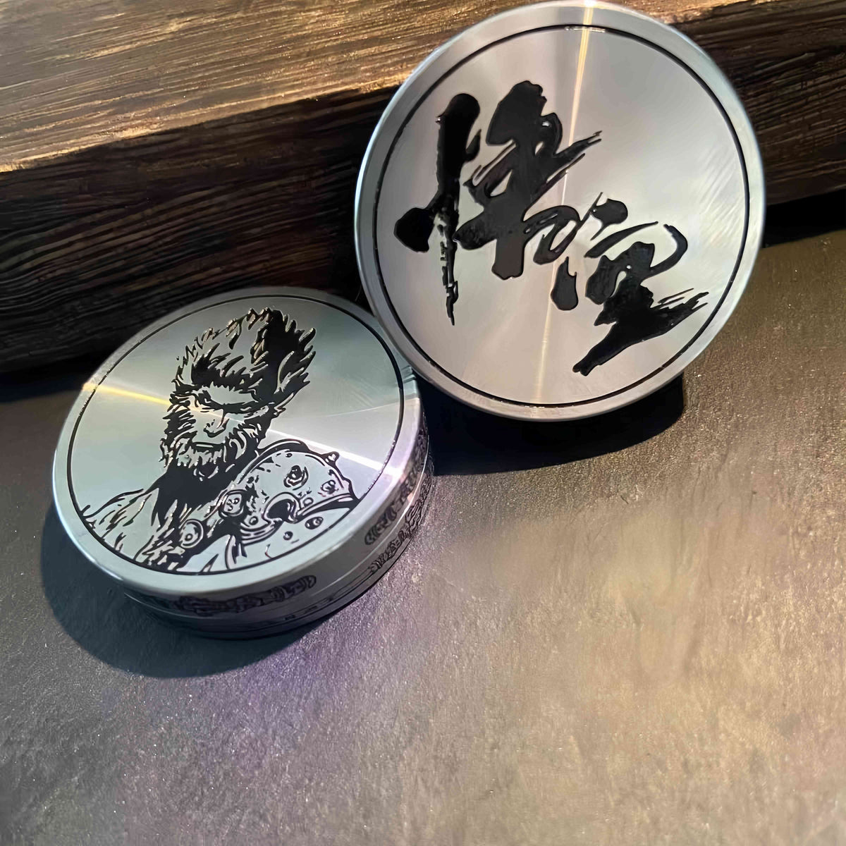 Ratchet Fidget Coin – Wukong Pop & with Stainless Steel Toy for Desk Breaks, Collecting