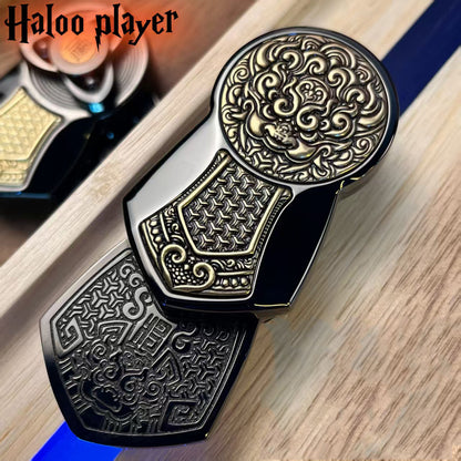 Ratchet Fidget Slider – Mechanical Double Layer Push Rotation EDC Stress Relief Desk Toy