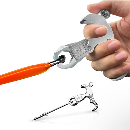 Slingshot Release Device – Stainless Steel Push-Button Clamp with Hunting & Fishing