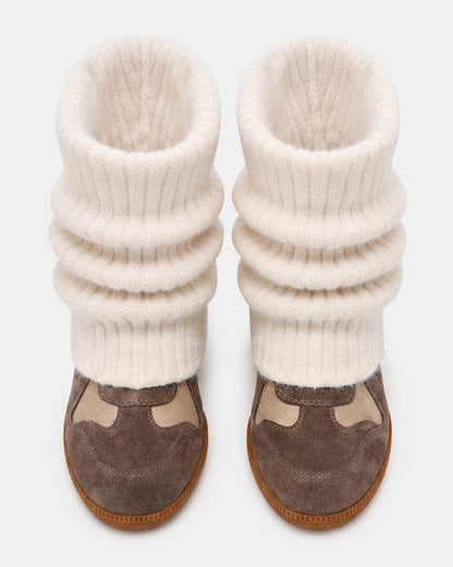 MAVIS KNIT TAUPE SUEDE