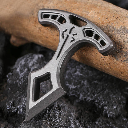 Spike Ring – Zinc Alloy Single Spiked with 10mm Thick Keychain EDC Self Defense