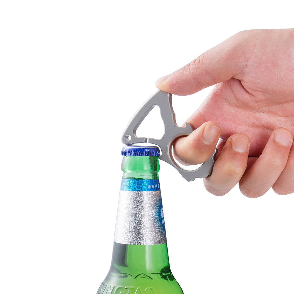 Stainless Steel Bottle Opener Knuckles – Single Finger Ring with 10mm Thick Detachable Tip