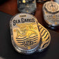Stainless Steel Fidget Slider – Sea Shark EDC with Brass Shark Inlay