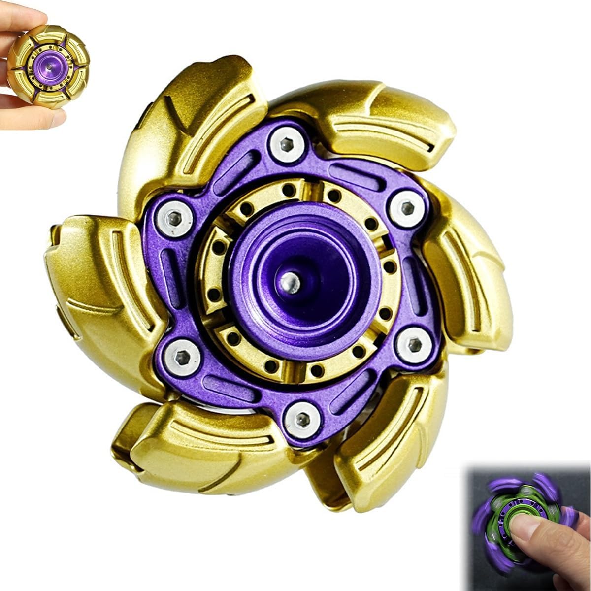 Stainless Steel Fidget Spinner – Metal Mecha Transforming with AlphaRevolve EDC