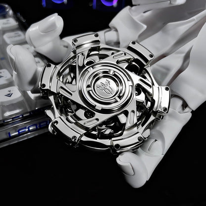 Stainless Steel Fidget Spinner – Metal Triple-Ring Linked 195g