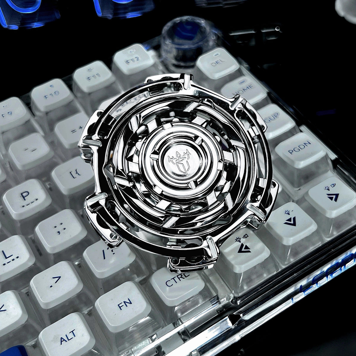 Stainless Steel Fidget Spinner – Metal Triple-Ring Linked 195g