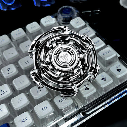 Stainless Steel Fidget Spinner – Metal Triple-Ring Linked 195g