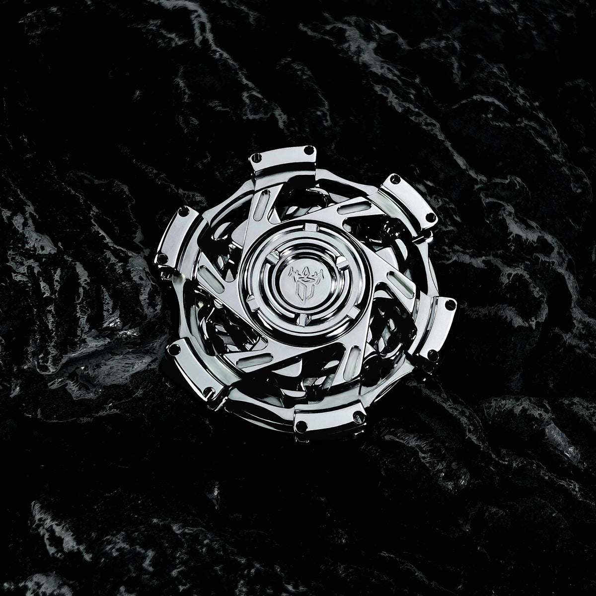 Stainless Steel Fidget Spinner – Metal Triple-Ring Linked 195g