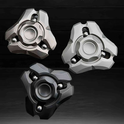 Stainless Steel Fidget Spinner – Shield Toy with Embedded Ball Bearings