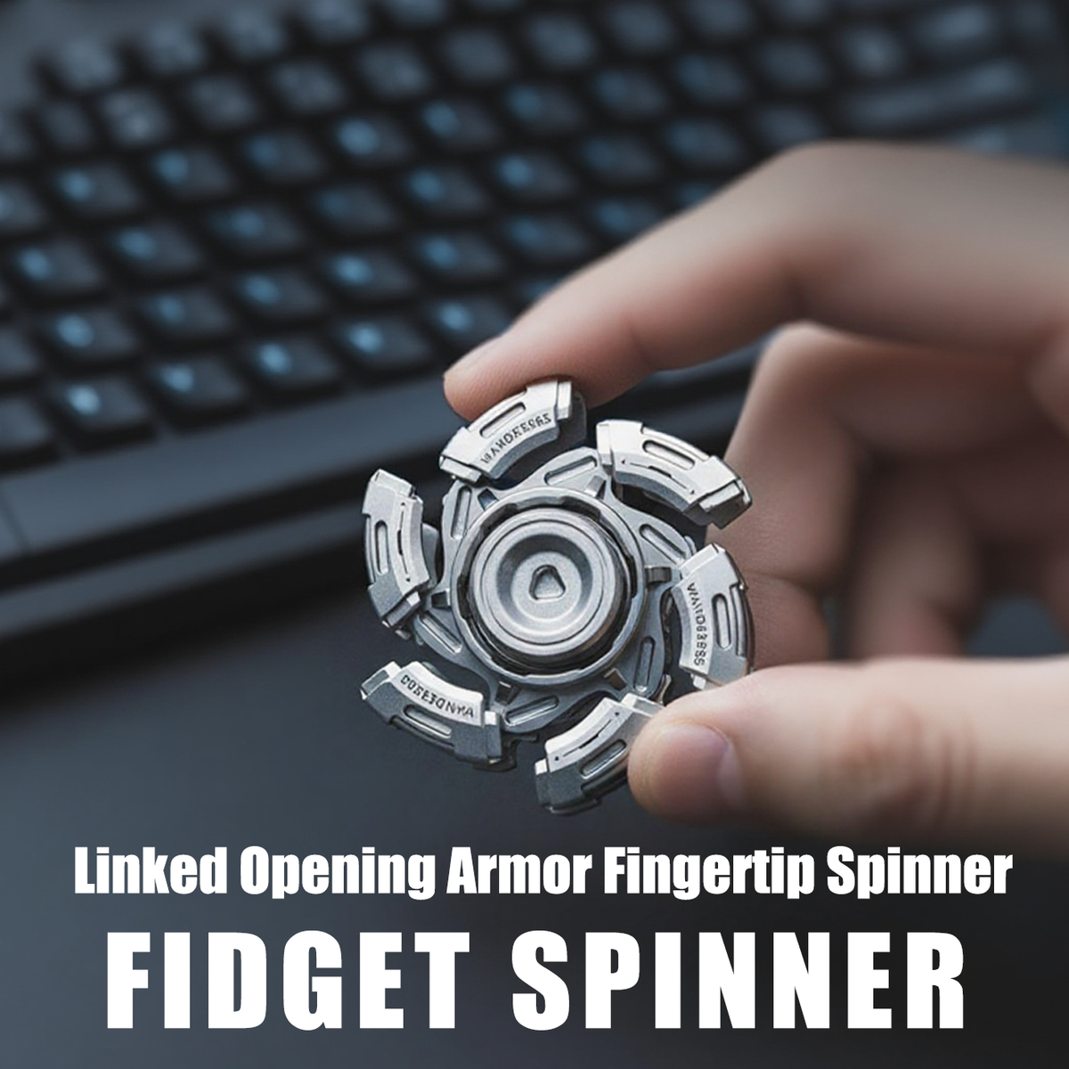 Stainless Steel Fidget Spinner – TempestClaw Mecha with Premium EDC