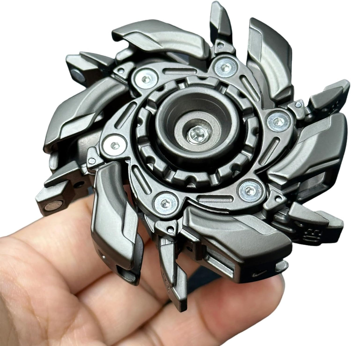Stainless Steel Fidget Spinner – WarpFang Mecha with EDC Stress Relief Toy