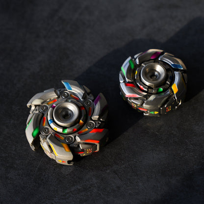 Stainless Steel Fidget Spinner – WarpFang Mecha with EDC Stress Relief Toy