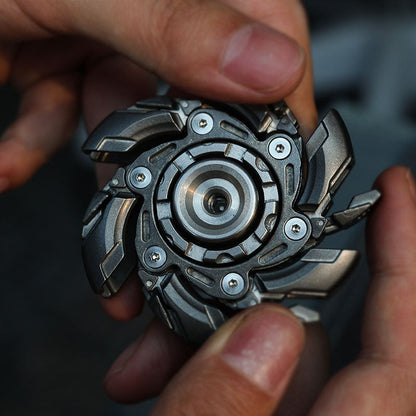 Stainless Steel Fidget Spinner – WarpFang Mecha with EDC Stress Relief Toy