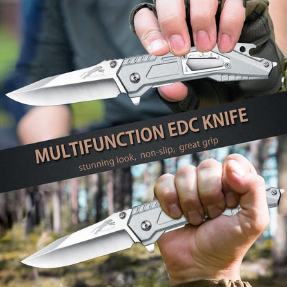 Stainless Steel Folding Knife – Leopard's Edge Multipurpose Pocket