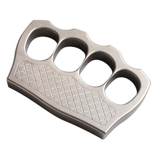Stainless Steel Four Finger Knuckles – 304 Ultra-Thick 16mm with Textured Stonewash