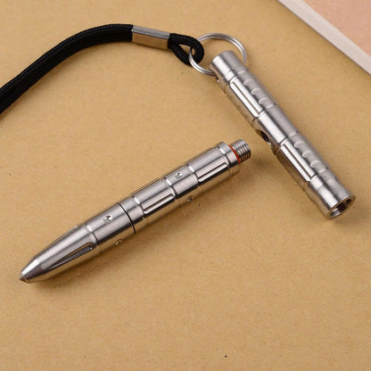 Stainless Steel Glass Breaker Tactical Pen – 304 with Push Dagger Transformer Tungsten