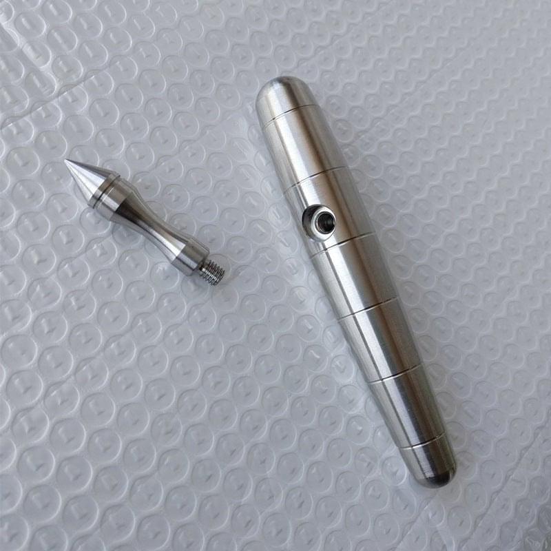 Stainless Steel Kubotan Keychain – 304 Baby Tonfa with Detachable 60mm Spike Heavy