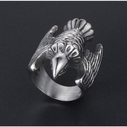 Stainless Steel Ring – Silver Eagle 316L Self Defense for Alternative Styling, Collecting
