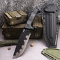 Steel Bushcraft Knife – DC53 Full Tang 6mm Spine Kydex Sheath Hunting Tactical Survival