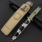 Steel Bushcraft Knife – Fixed Blade Tactical N690Co Tanto Tip Survival Spear Hunting